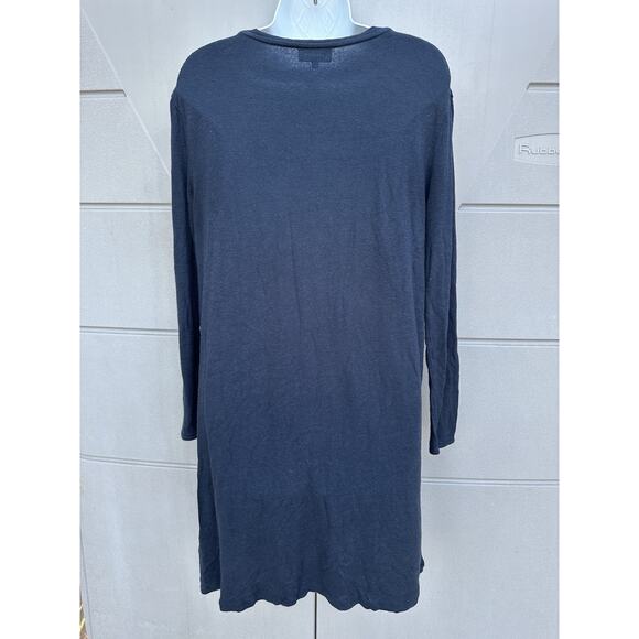 A.P.C Black Knit Long Sleeves Shift Dress Sz S Basic Quiet Luxury Minimalist Chi - Picture 7 of 10